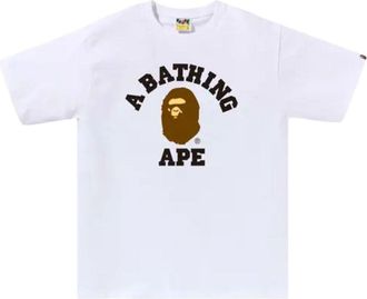 A Bathing Ape College T-Shirt White 1M30110001-WHITE