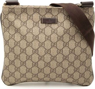 Gucci Pre-owned Gucci GG Supreme Crossbody Unisex KT4GO8ORDLHBRPQE