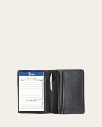 Royce Leather Personalized Leather Notepad Organizer Wallet