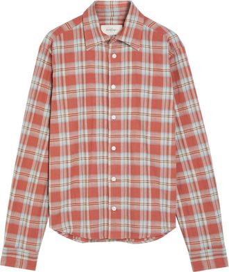 Second/Layer Sherman Plaid Cotton Shirt - Multicoloured 1 - XL
