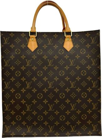 Louis Vuitton Brown Leather Pvc Handbag Tote Bag (Pre-Owned)