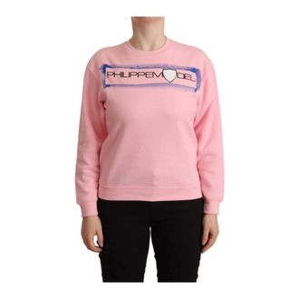 Philippe Model Sweatshirts, female, Pink, Size: XL Long Sleeve Pullover Sweater