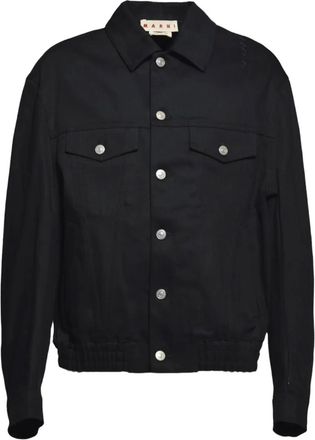 Marni Giacca denim con bottoni - Nero