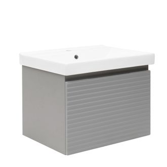 Puma Naturel - Mueble De Ba&ntilde;o Con Lavabo Savona 58x43x44,8 Cm, Gris Mate (savona60gmu1)