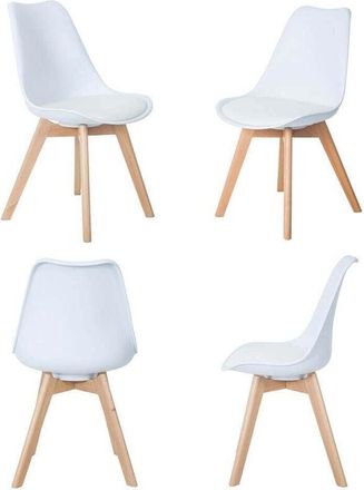 Milani Home Margot - sedia nordica imbottita set da 4