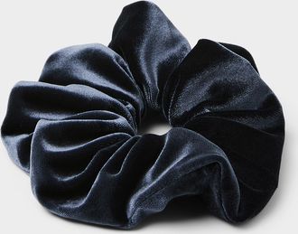 Simons Womens Large moir&eacute; velvet scrunchie