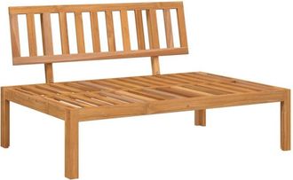vidaXL Garden Pallet Middle Sofa Solid Wood Acacia Vidaxl