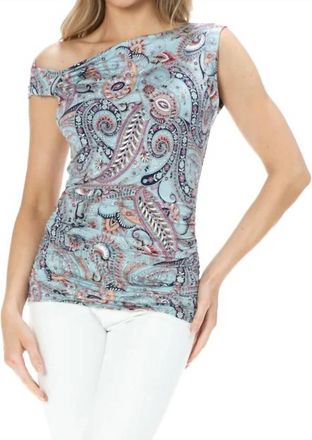Ariella Off-The-Shoulder Ruched Top In Multicolor