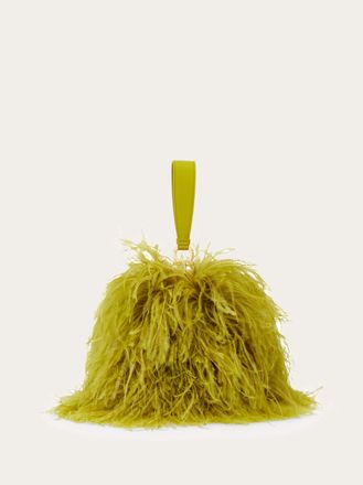 Ferragamo Donna Mini clutch double Gancini Giallo