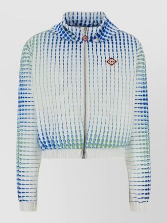 Casablanca hooded jacket taffeta graphic pattern