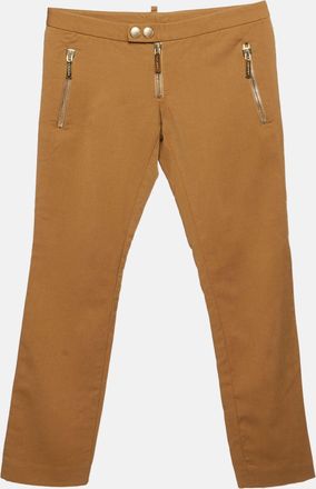 Dsquared2 Brown Cotton Straight Fit Pants