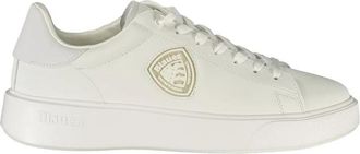 Blauer White Leather Sneaker - Heren - Sneakers - Wit - 40 EU - Leer - Schoenen