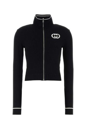 Gucci Black Viscose Blend Cardigan