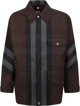 Burberry Bruine jas voor mannen Ss 23 - Heren - Zomerjassen - Bruin - L - Jassen