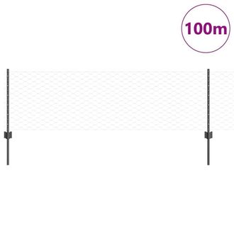Berkfield Home Modern Fence Posts 11 pcs U-Channel Grey 60 cm Steel, Hexagon Fen