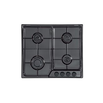 DeLonghi Placa De Cocina Empotrada Delonghi Ffn 46 Asv Negra De 58 Cm A Gas Y 4 Fuegos