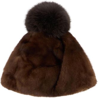 Moorer Galea Muts - Dames - Hoeden - Bruin - ONE Size - Katoen - Accessoires