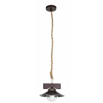 Netlighting Nudos 1 Light Dome Ceiling Pendant Dark Brown Bubble Glass E27