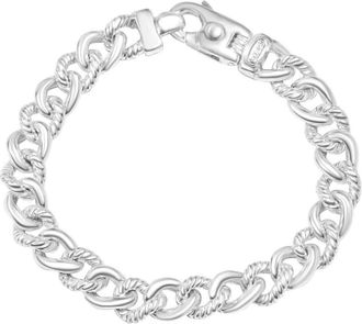 Pompeii3 Mens Braided 14k Gold (56gram) or Platinum (105gram) 9.5mm Link Bracelet 8.5