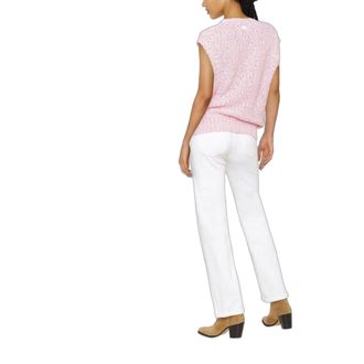 Ferragamo Knit V-Neck Tank Top - Pink