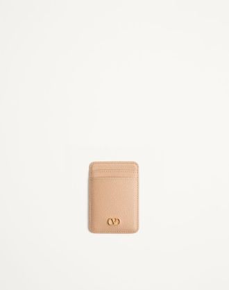 Valentino Garavani Valentino Garavani VLogo Signature Magnetic Cardholder in grainy calfskin Wo
