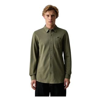 Aeronautica Camicia Casual con Bottoni - - Shirts - Uomo - Verde - XL
