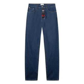 GCDS 5-Pocket Werkbroeken - Heren - Loose Fit Jeans - Blauw - W38 - Katoen - Jeans