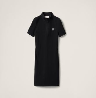 Miu Miu Viscose turtleneck mini-dress