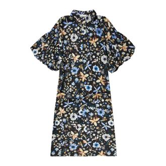 Munthe Floral Shirt Dress with Puff Sleeves