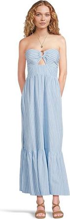 L*Space Melody Dress Womens Dress By The Bay Stripe : XL, Cotton/Linen/Rayon