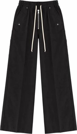 Rick Owens Broeken, Dames, Zwart, S, Katoen, Wijde broek