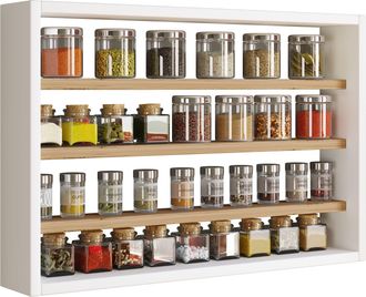 ebuy24 Scaffale Da Cucina In Legno Vcm Dimensioni Ca. A. 40 X L. 60 X T. 10 Cm Mensola Appendiabiti Con Quattro Scomparti Mensola Da Parete Portabici Mobili 