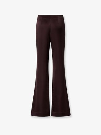 Pinko Womens Pinolo Satin Trousers Purple Polyester