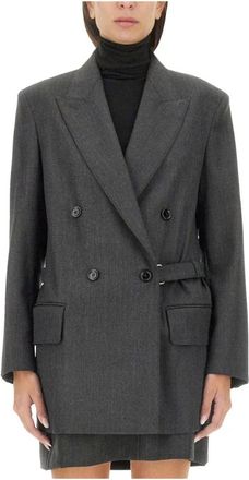 Max Mara Blazer - Dames - Blazers - Grijs - S - Wol - Jassen