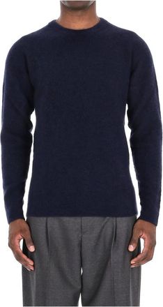 Roberto Collina Blauwe Kasjmier Zijde Trui Wolk - Heren - Cashmere truien - Blauw - XL - Wol - Truien & Vesten