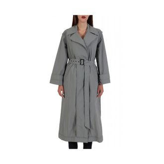 Emporio Armani Dames, Mantels, Grijs, Maat: XL