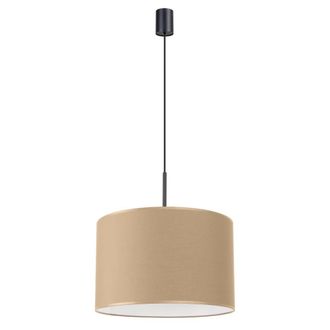 Sollux Lighting L&aacute;mpara colgante color topo/negro tela/PVC alt. 137 cm