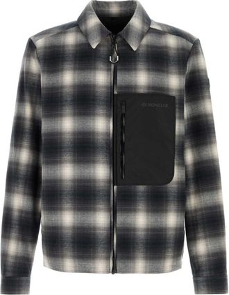 Moncler Black Check Shirt Jacket