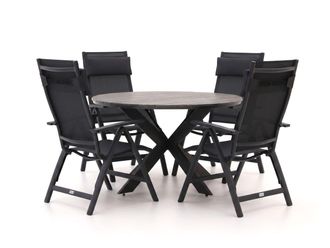 Bellagio la vita attrattiva Bellagio Avenza/Fidenza &oslash;126cm dining tuinset 5-delig verstelbaar