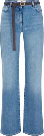 Elisabetta Franchi Denim Palazzo Broek - Dames - Regular Fit Jeans - Blauw - W29 - Denim - Jeans