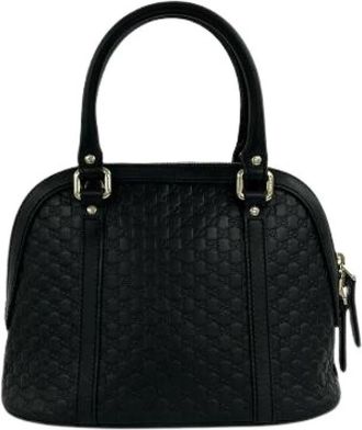 Gucci Pre-owned Micro Guccissima Leder 2way Tas - Dames - Vintage Handtas - Zwart - ONE Size - Leer - Vintage