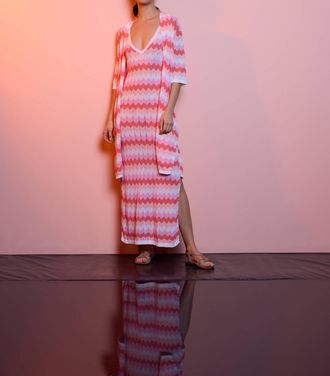 SMF Evora Duster In Pink Multi