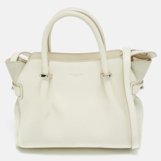 Nina Ricci Marche Small White Leather And Suede Tote