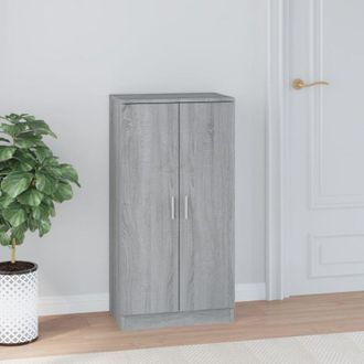 vidaXL Scarpiera Grigio Sonoma 55x35x108 cm in Legno Multistrato - Vidaxl