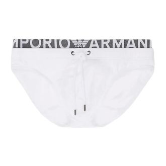 Emporio Armani Witte Strandkleding 2117343R40400010 - Heren - Strandmode - Wit - S - Badmode