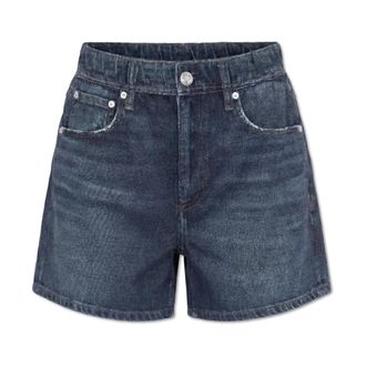 Rag & Bone Miramar Walking Shorts - Dames - Denim shorts - Blauw - L - Katoen - Korte Broeken