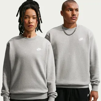 Nike Mens Nike Sportswear Club Fleece Crew in Grey | BV2662-063