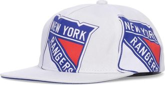 Mitchell & Ness Caps, male, White, Size: ONE SIZE NY Rangers Flat Brim Cap White