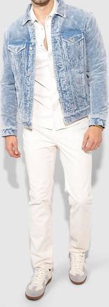 Monfrere Brando Needle Cord Straight Jeans In Vintage Blanc