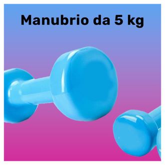 Trade Shop Trade Shop - Manubrio Singolo 5 Kg In Vinile Allenamento Esercizi Casa Palestra Workout Fit